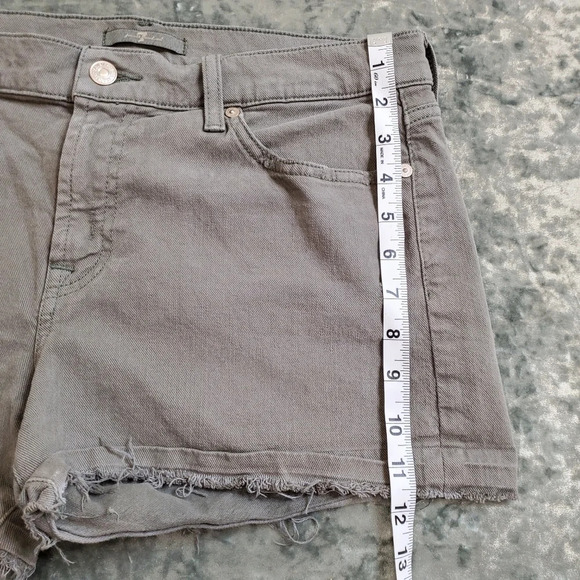 7 For All Mankind Denim Green Shorts - Picture 5 of 6